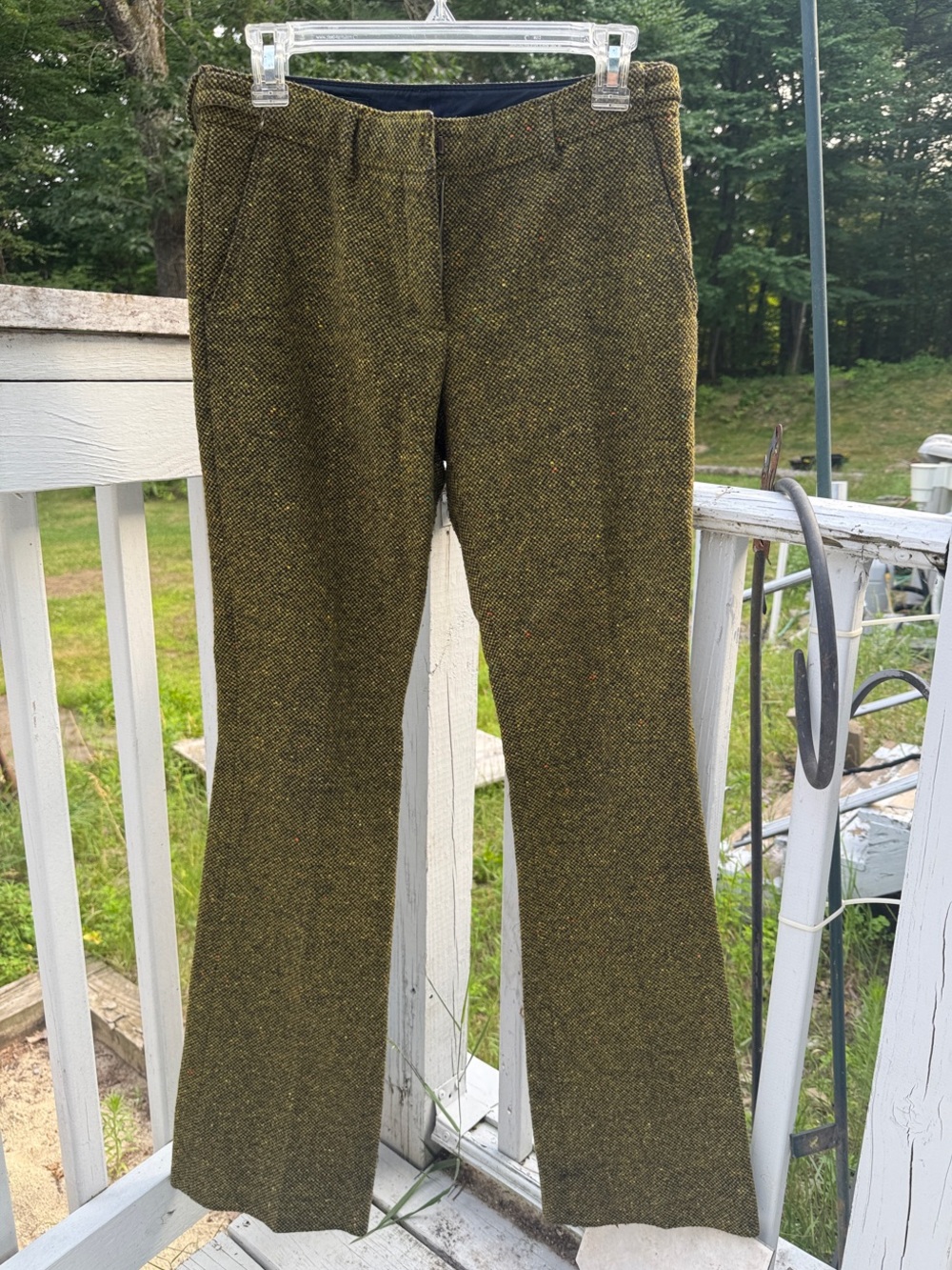 Burberry Prorsum Italy Virgin Wool Tweed Bootcut Pants Woman’s IT 40 (US 4)